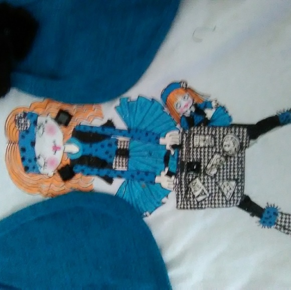 Blue Long Sleeved Shirt| Person And Flower - Picture 4 of 4